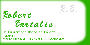 robert bartalis business card