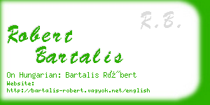 robert bartalis business card